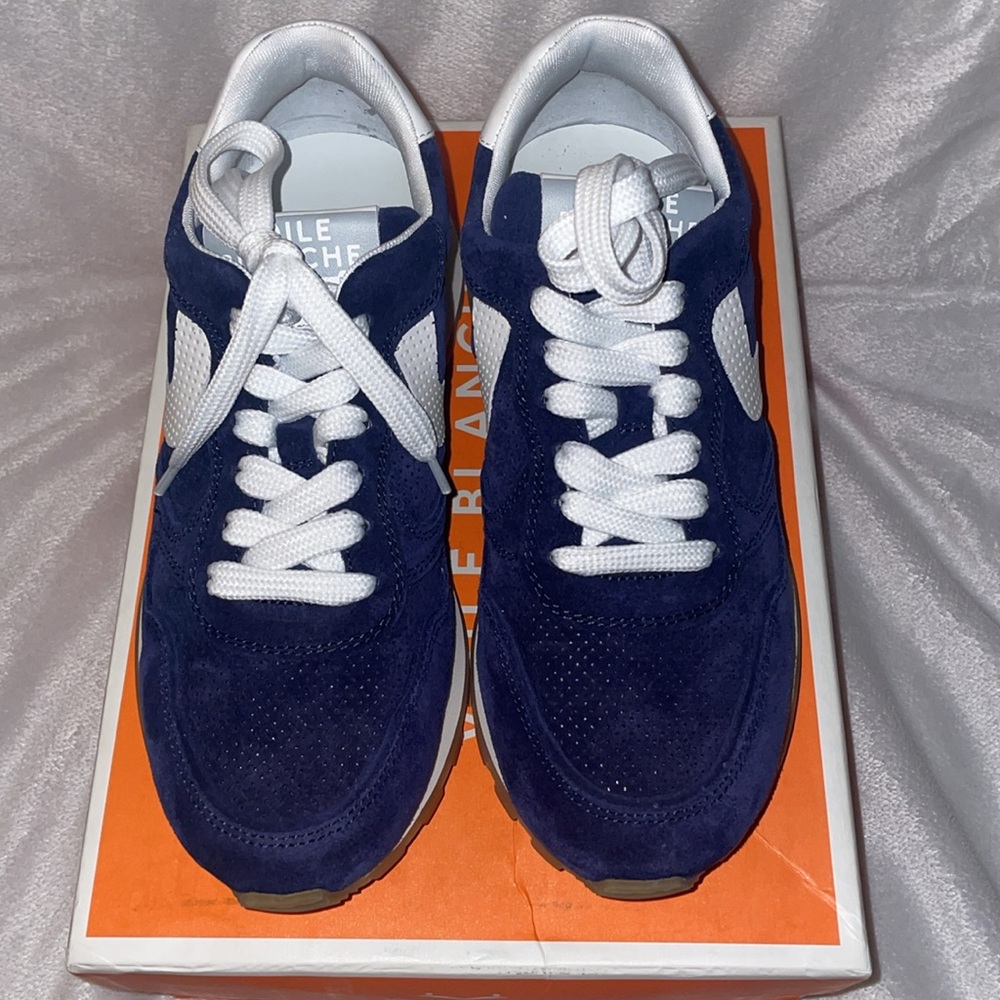 NWT VOILE BLANCHE Paris Race Sneaker in Ink Blue - Picture 9 of 15